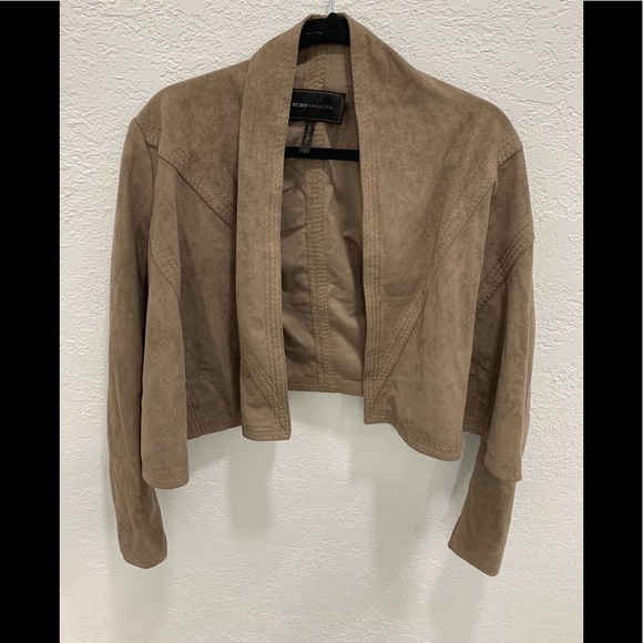 BCBG MaxAzria Faux Suede Jacket Mocha, Siz… - Picture 3 of 7